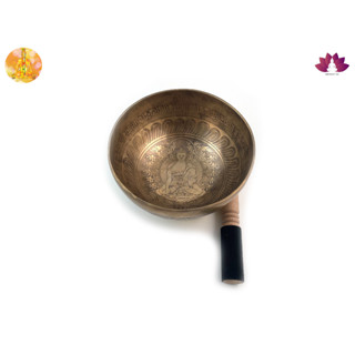 ขันทิเบตแฮนด์เมด ขนาด19.2ซม. น้ำหนัก1050กรัม ชามทำสมาธิแฮนด์เมด Tibetan Handmade Singing Bowl