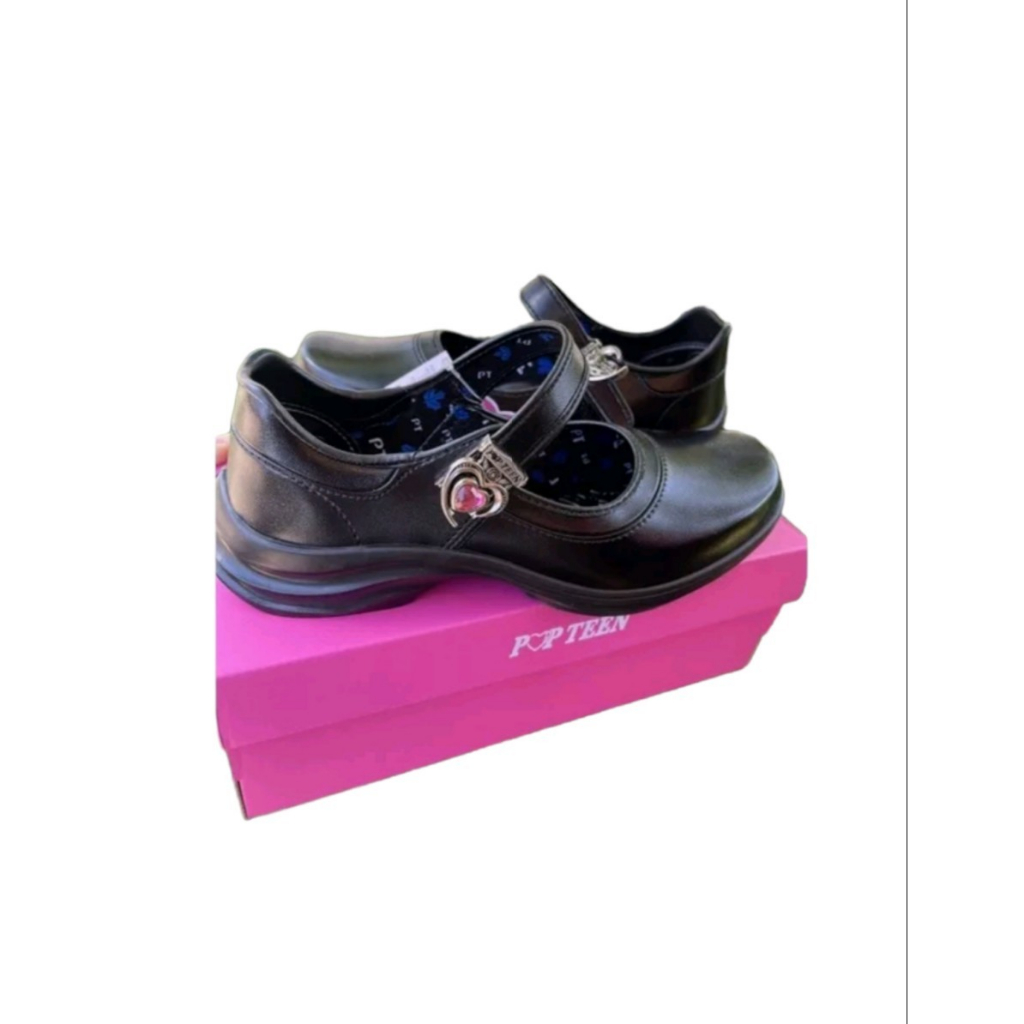 popteen-รองเท้านักเรียนหญิง-ป๊อบทีน-ของแท้-ราคาพิเศษ-ใส่สบาย-รองเท้านักเรียนหนังดำ-pt88a-รุ่นใหม่2020