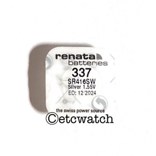 พร้อมส่ง&gt; ถ่านกระดุม Renata SR416SW / 337 Swiss made 1 ก้อน