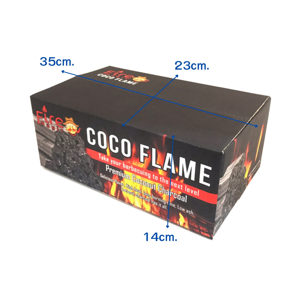 fire-magic-coco-flame-charcoal-ถ่านอัดแท่ง-ถ่านไม้-ถ่านปิ้งย่าง-ถ่านหมูกระทะ-ถ่านมะพร้าว-coconut-charcoal
