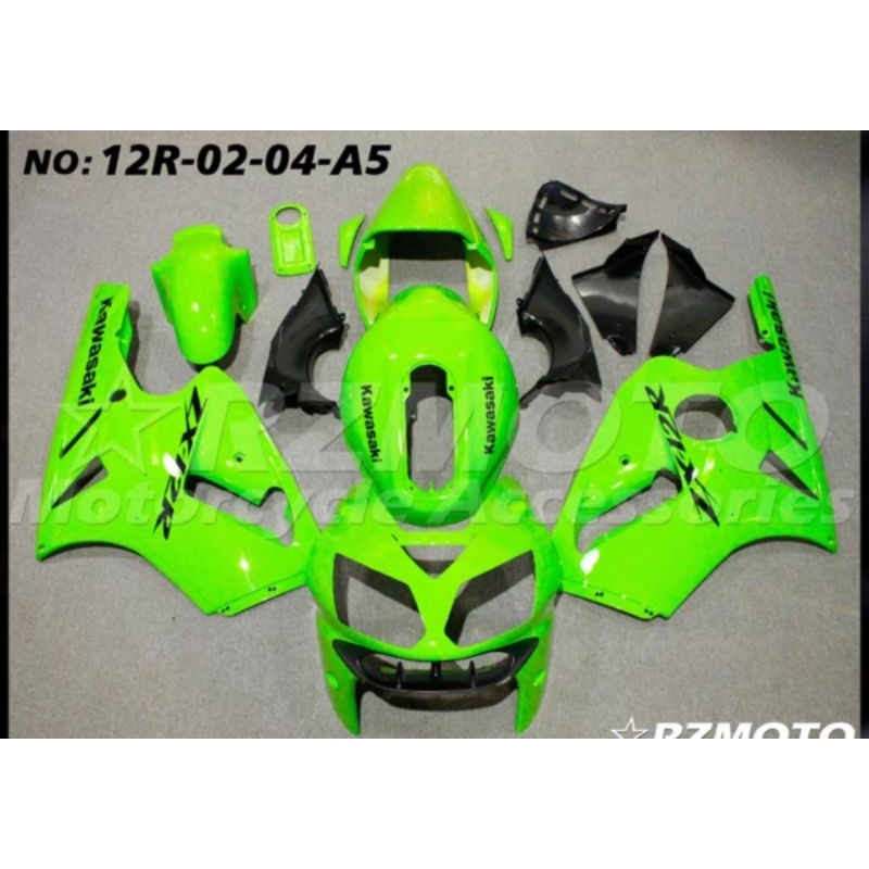 ชุดแฟริ่ง-kawasaki-ninja-zx12-rปี02-06-ชุดสีแต่งเปลือกมอเตอร์ไซค์วัสดุ-absครอบเฟรมด้านหน้าหลังขวาซ้ายของแต่งและอะไหล่