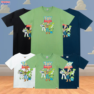 Disney Toy Story Family Men &amp; Boy T-Shirt -เสื้อยืดครอบครัวดิสนีย์ ทอย สตอรี่ ผู้ชาย และเด็ก สินค้าลิขสิทธ์แท้100% characters studio