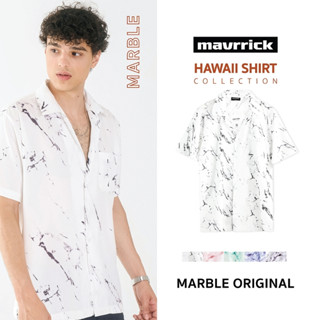 MAVRRICK-มาริค ยอดขาย No.1 สุดยอดเสื้อเชิ้ต-ฮาวาย ยับยาก โอเวอร์ไซร์ ยับยาก ไม่ต้องรีด แขนสั้น(ลายหินอ่อน)