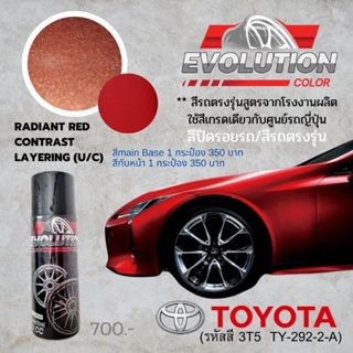 สีรถ Toyota​ lc500 สีแดง​ radiant​​ Red​ contrast​ layering รหัสสี​ 3T5 อีโวลูชั่นคัลเลอร์