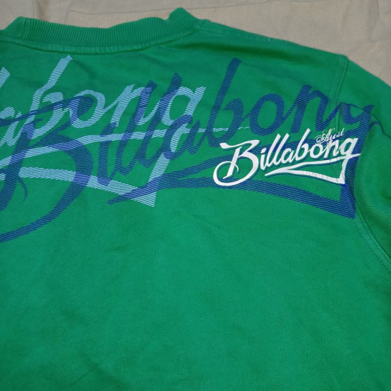 billabong-sweater-vintage-บิลลาบองค์-สเว็ตเตอร์-สีเขียว-งานสเก็ตบอร์ด-มือสอง