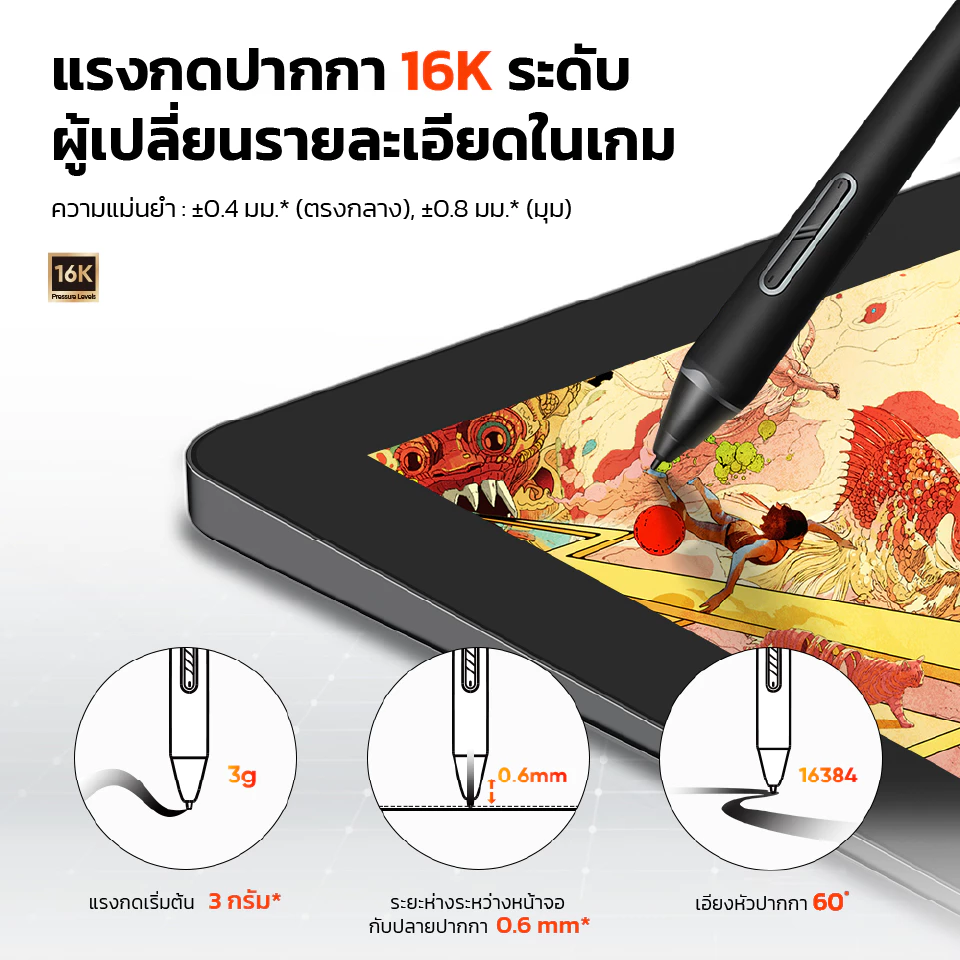 XPPen Artist Pro 14 (Gen 2) เมาส์ปากกา จอวาดรูป ขนาด 14 นิ้ว แรงกด 16,384 ระดับ รองรับการเอียงบรัช