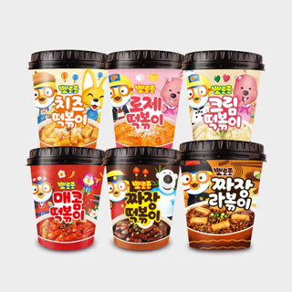 ภาพขนาดย่อของสินค้าพร้อมส่ง​ 뽀로로 떡볶이​ ต๊อกโบกี​โพโรโระ Korean Pororo Tteokbokki Mixed Pack 1 ถ้วย