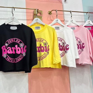 เสื้อครอปโอเวอร์ไซส์ ลาย Barbie come on