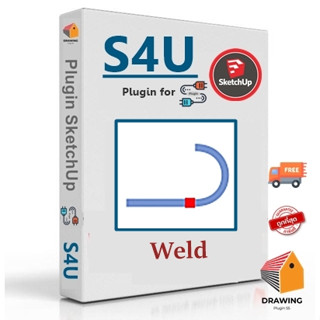 [E15] S4U Weld v4.1.0 (ปลั๊กอินเชื่อมเส้น) Plugin for Sketchup 2017-2023