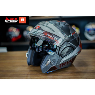 Shark EVO GT Tekline (AUR) Grey Red หมวก Flip Back