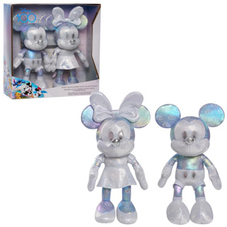 (ของแท้100%) Disney100 Years of Wonder Mickey Mouse &amp; Minnie Mouse Collector Set Plush Stuffed Animals