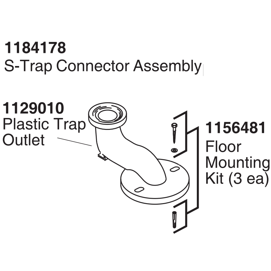 kohler-1184178-ชุดข้อต่อนํ้าทิ้งแบบลงพื้น