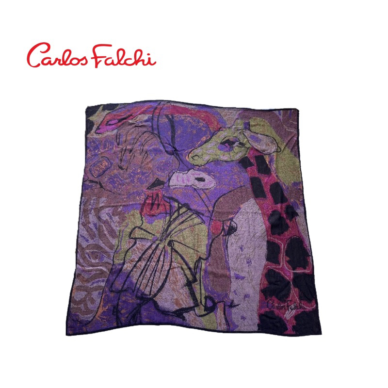carlos-falchi-ผ้าคลุมไหล่-ลายอาร์ทๆ