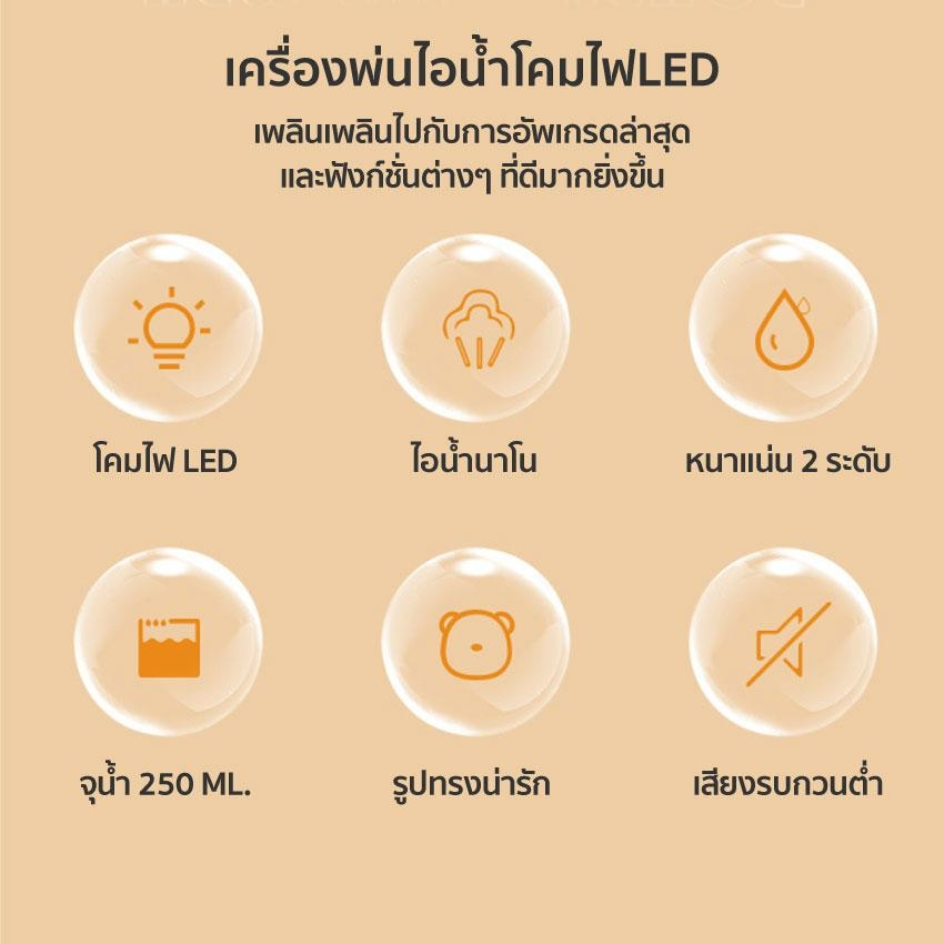 little-bear-เครื่องพ่นไอน้ำ-250ml-เพิ่มความชื้นในอากาศ-ฟอกอากาศ-usb-humidifier-เครื่องพ่นไอน้ำอโรม่า