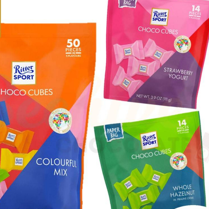Ritter Sport Choco Cubes รุ่น paper beg มี 2 รส | Shopee Thailand