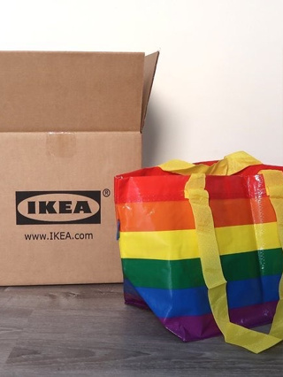 พร้อมส่งทุกชิ้น ส่งเร็ว🔥 IKEA - กระเป๋าอิเกีย ถุงใส่ของสีรุ้งอิเกีย Shopping bag ถุงหูหิ้ว