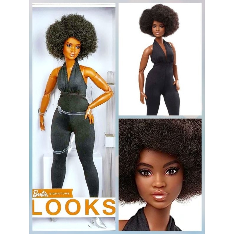 barbie-signature-looks-doll-curvy-brunette-ขายตุ๊กตาบาร์บี้-รุ่น-looks-curvy-ผิวสี-หน้าสวย-สินค้าใหม่พร้อมส่ง