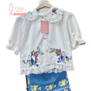 [New] เสื้อเกาหลี ผ้าเปลือกไม้ งานน่ารักมินิมอล by.. chitashop