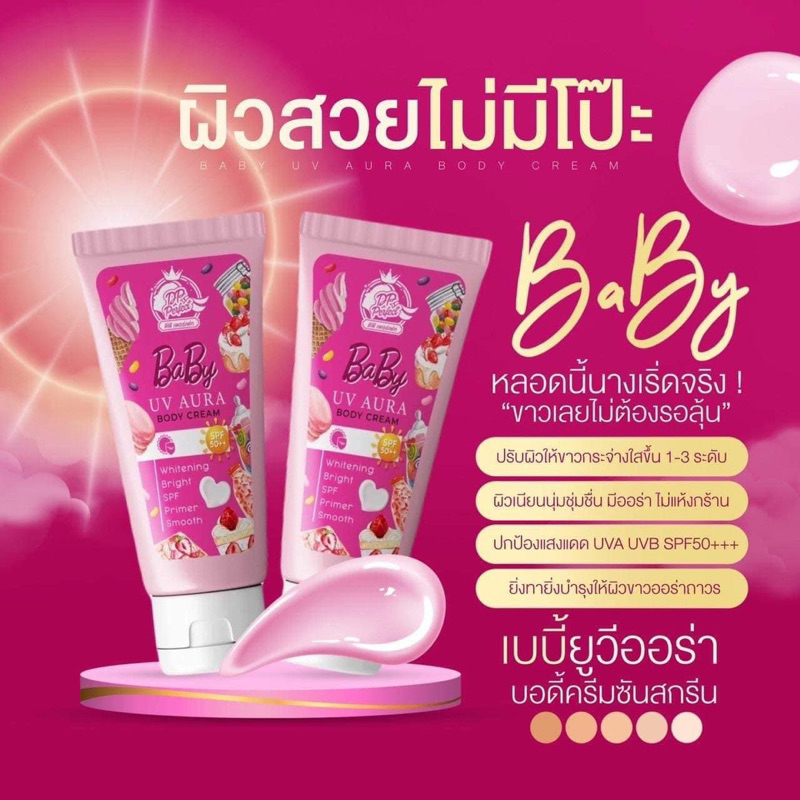 กันแดดเบบี้-กันแดดไลท์ไวท์-spf50-สำหรับผิวกาย