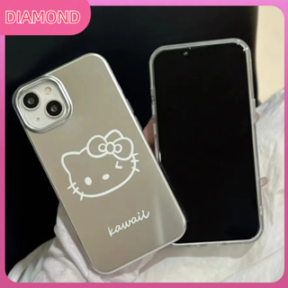 💲คูปองเคลม💲 case for iphone 11 12 คิตตี้ เคส 14 13 12 11 pro max ชุบ การป้องกันที่ครอบคลุม ป้องกันการตก