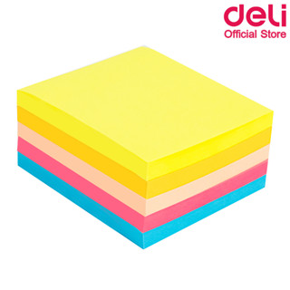 Deli A044 Sticky Notes กระดาษโน๊ตกาว 5 สี บรรจุ 80 แผ่น ขนาด 3×3IN (แพ็ค 1 ชุด) โพสท์อิท เครื่องเขียน อุปกรณ์การเรียน office stationery