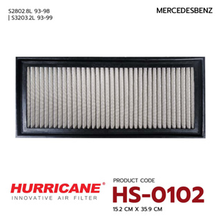 กรองอากาศสแตนเลส & ผ้าแดง HURRICANE S2802.8L 93-98 | S3203.2L 93-99 HS-0102