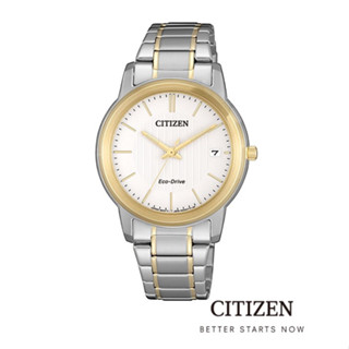 CITIZEN Eco-Drive  AW1216-86A/FE6016-88A  Gold  Watch (นาฬิกาคู่ระบบพลังงานแสง)