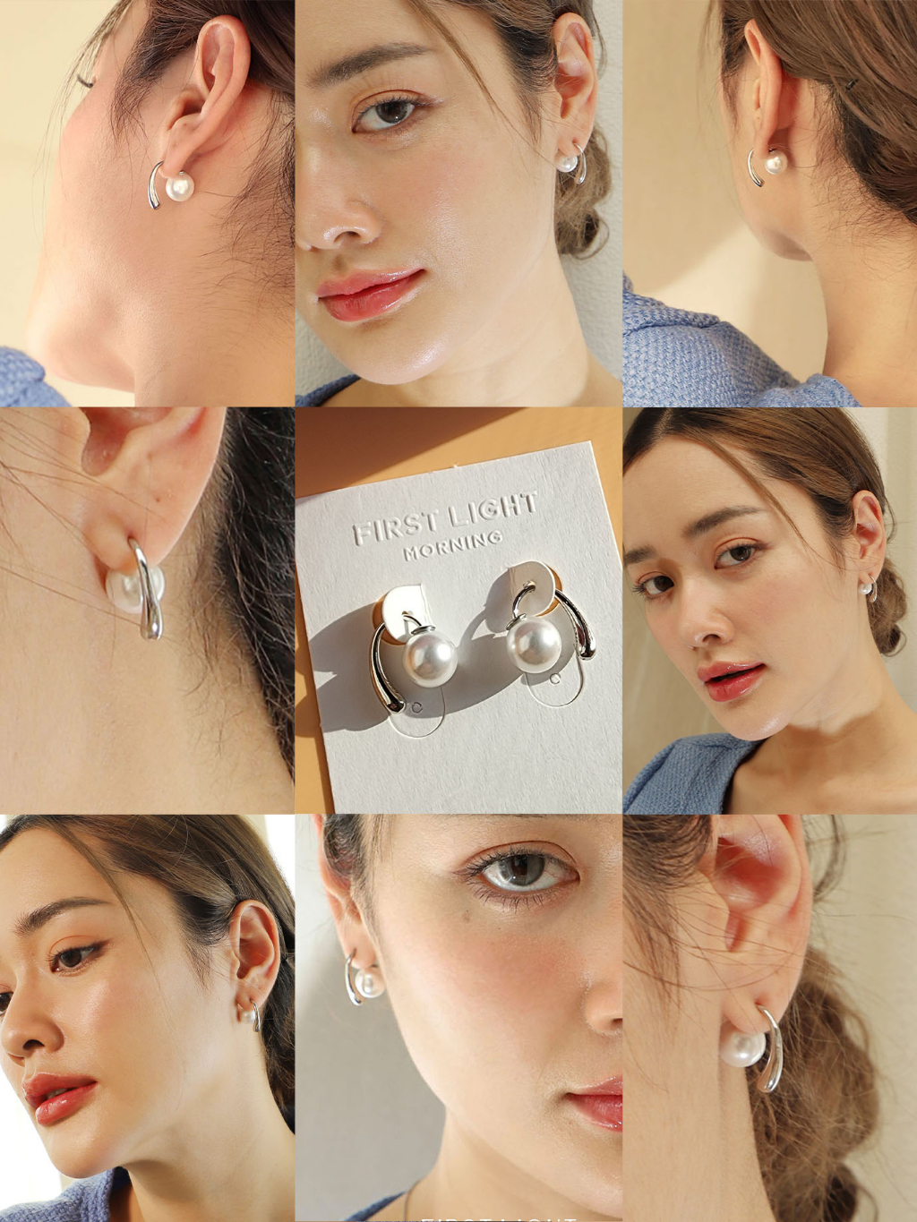 first-light-morning-modern-curve-earrings-ต่างหูมุก-ต่างหูเล่นlayer-ต่างหู