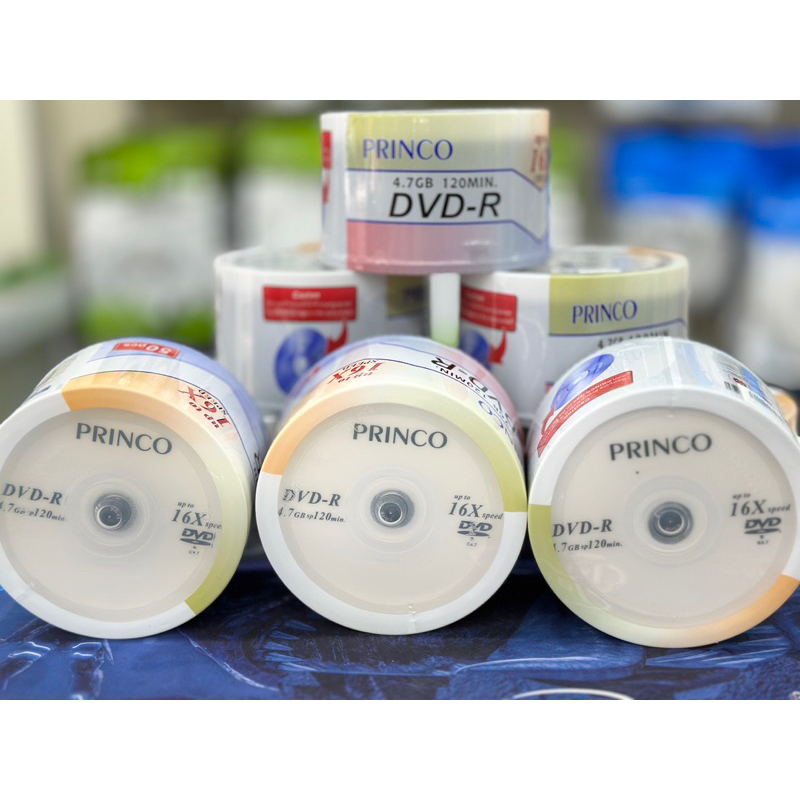 DVD-R PRINCO 50 PCS 4.7GB 16X/50 แผ่น | Shopee Thailand