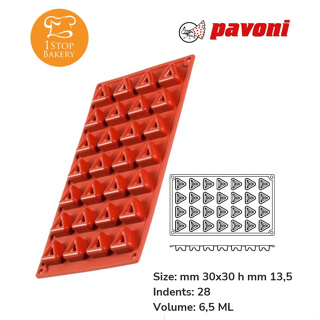 Pavoni FR076 Formaflex Micro Savarin Triangolo dim.30x30mm./พิมพ์ซิลิโคน