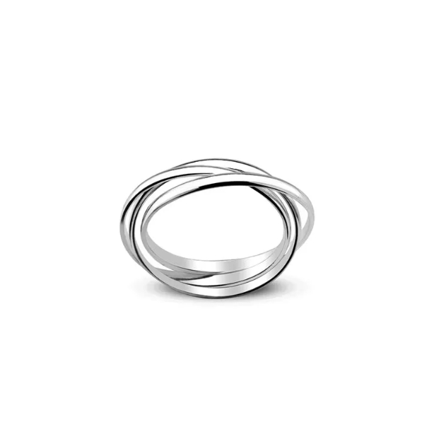 Silver thai Jewelry threelayer pure silver ring แหวนเงินแท้ เงินแท้