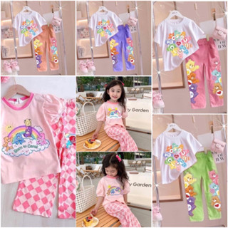 ชุดเซตเด็ก Born to Care 🧸 เสื้อแขนตุ๊กตา + กางเกงขายาว Care Bears สุดน่ารัก