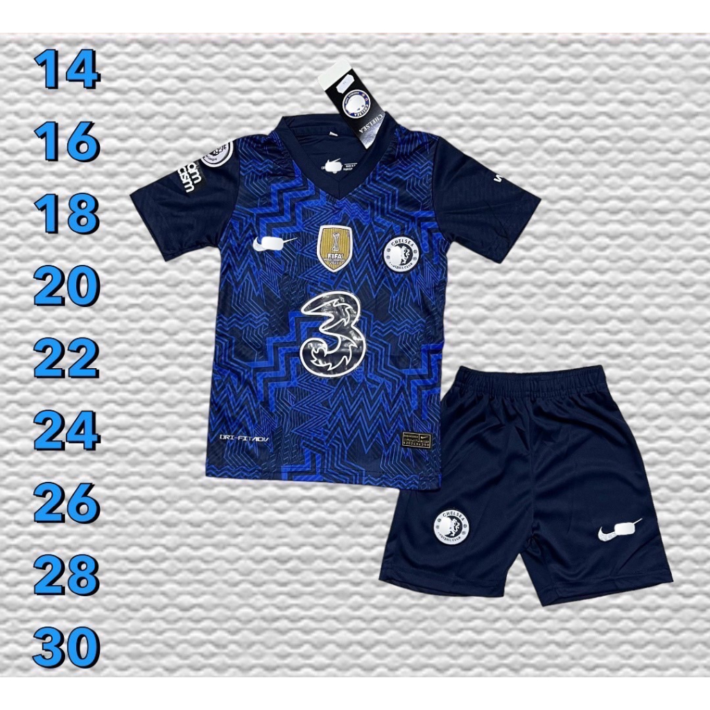 ชุดบอลเด็กทีมเชล-ซีใหม่2023-2024-ได้เสื้อ-กางเกง