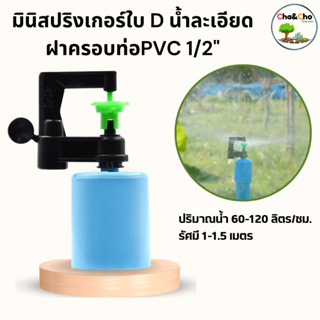 มินิสปริงเกอร์ มินิสรปิงเกอร์ใบ D+ฝาครอบ PVC ขนาด1/2" (แพ็ค 5 ตัว)