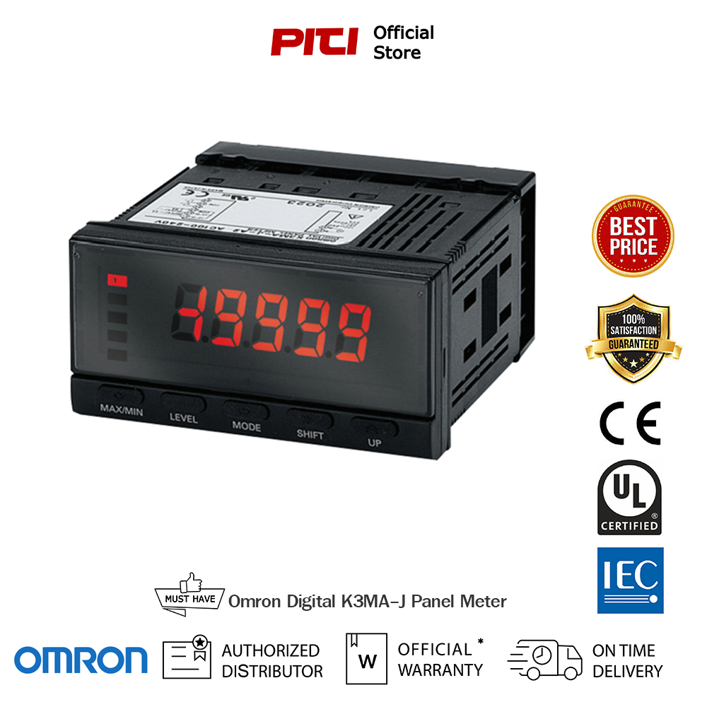 Omron K3MAJ แรงดันแหล่งจ่าย 100240VAC Digital Panel Meter ชนิดอินพุต