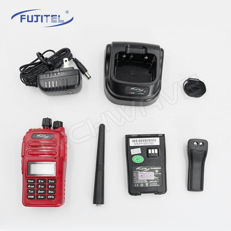 Fujitel FB-568N มาตรฐานIP67 กันน้ำ วิทยุสื่อสาร (รับจดใบอนุญาต) 5 วัตต์ ส่งได้ไกลมาก ถูกกฎหมาย วอแดง ฟูจิเทล