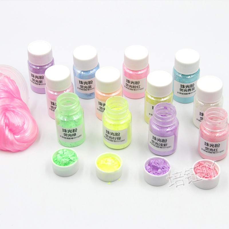 ผงมุก ผงไมกาเรืองแสง ผสมงานDIY slime UV | Shopee Thailand