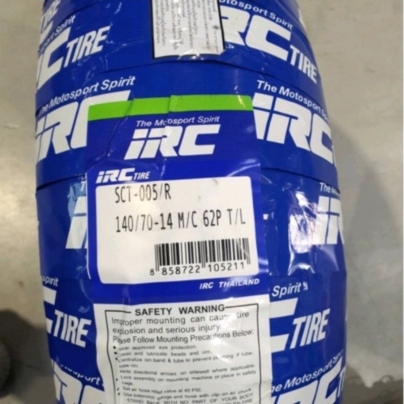 ยางนอก-irc-sct-005-ยางหลัง140-70-14-ลายเดิมติดรถ-yamaha-aerox-155