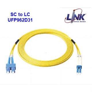 Link SC to LC UFP962D31-03 Fiber Optic SC-LC Patch Cord (OS2), Duplex Single-mode, (3.0 mm Jacket) /UPC, 3 m