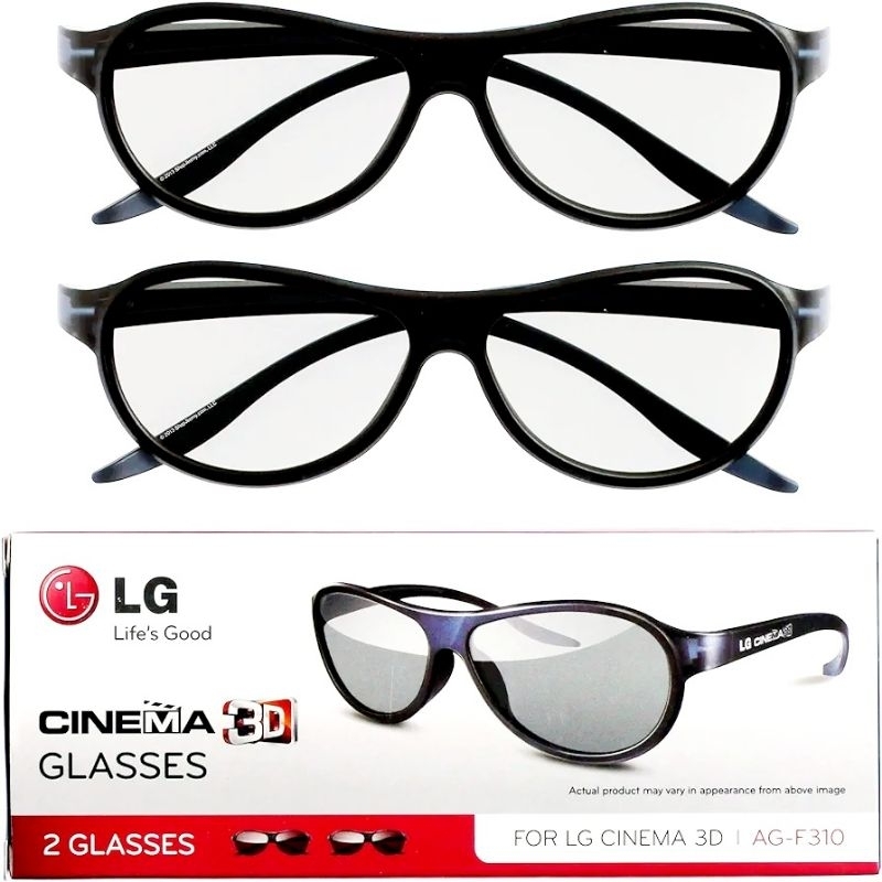 LG Cinema 3D Glasses AGF310 แว่นสามมิติ แพ็คคู่ สีดำ Shopee Thailand