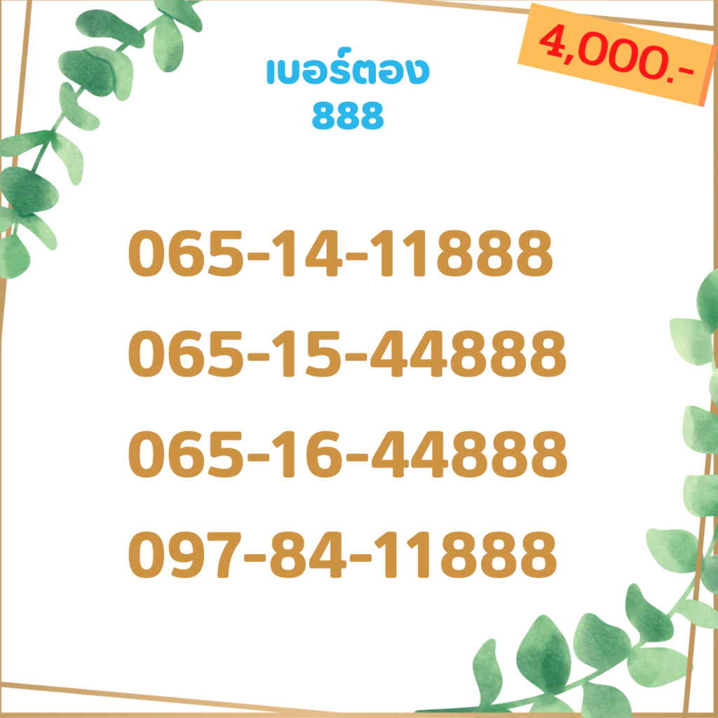 เบอร์ตอง-888-เบอร์เรียง-เบอร์สวย-เบอร์จำง่าย-เบอร์มงคล