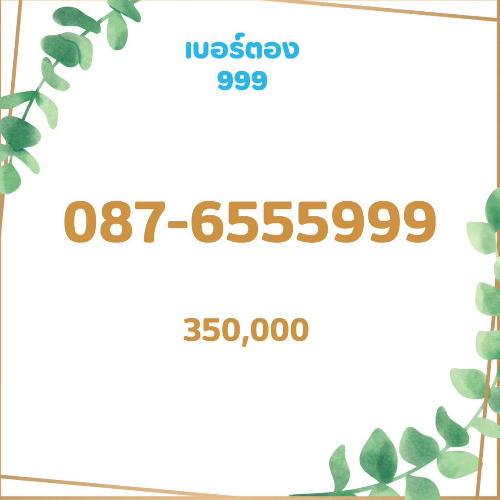 เบอร์ตอง-999-เบอร์เรียง-เบอร์สวย-เบอร์จำง่าย-เบอร์มงคล