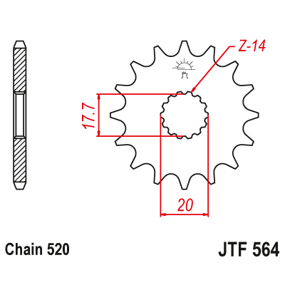 สเตอร์หน้า-yz125-1987-2004-wr200-1991-1993-xvs125-2000-2004-dt200-1989-1995-wr125-1998-gasgas125ec