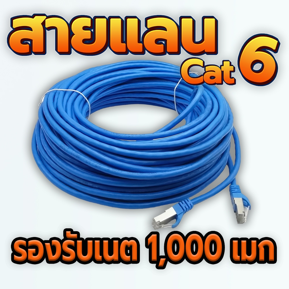 cat6-สายแลน-lan-cat6-10-100-1000-รองรับinternet-ระดับกิ๊กกะบิต-1gbps-ใช้งานได้จริง-วิ่งเต็มสเปก