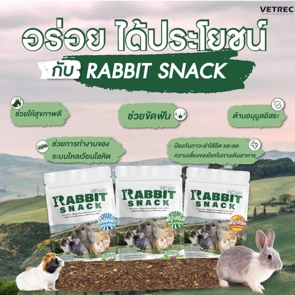 Vetrec Rabbit Snack สแน็กกินเล่นสำหรับกระต่ายและสัตว์กินพืชขนาดเล็ก ยก ...