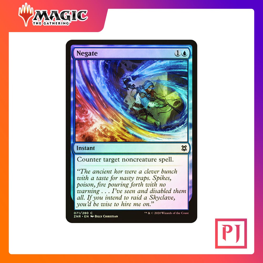 [MTG] Negate [ZNR] [BLUE] [FOIL] [ENG] (การ์ดเมจิค / Magic the