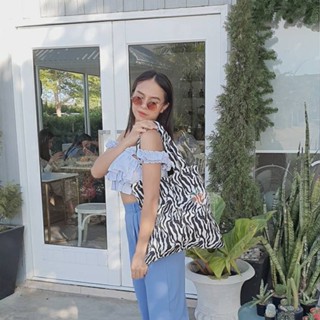 พร้อมส่ง🔥 กระเป๋าผ้าลายม้าลาย Tote Bag 🦓 กระเป๋าลายสัตว์ มีซับใน ถุงผ้า น่ารัก กระเป๋าสะพาย กระเป๋าโท้ท ของขวัญวันเกิด