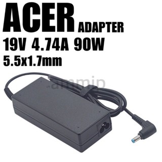 Adapter Acer(เล็ก)19V/4.74A   5.5x1.7mm แถมสาย AC (รับประกัน 3 เดือน)