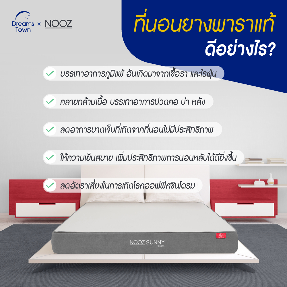 nooz-ที่นอนยางพารา-แท้ฉีดขึ้นรูป-จัดส่งในกล่อง-น้ำหนักเบา-ขนย้ายง่าย-ผู้หญิงยกคนเดียวได้-รุ่น-sunny-basic-หนา-6-นิ้ว