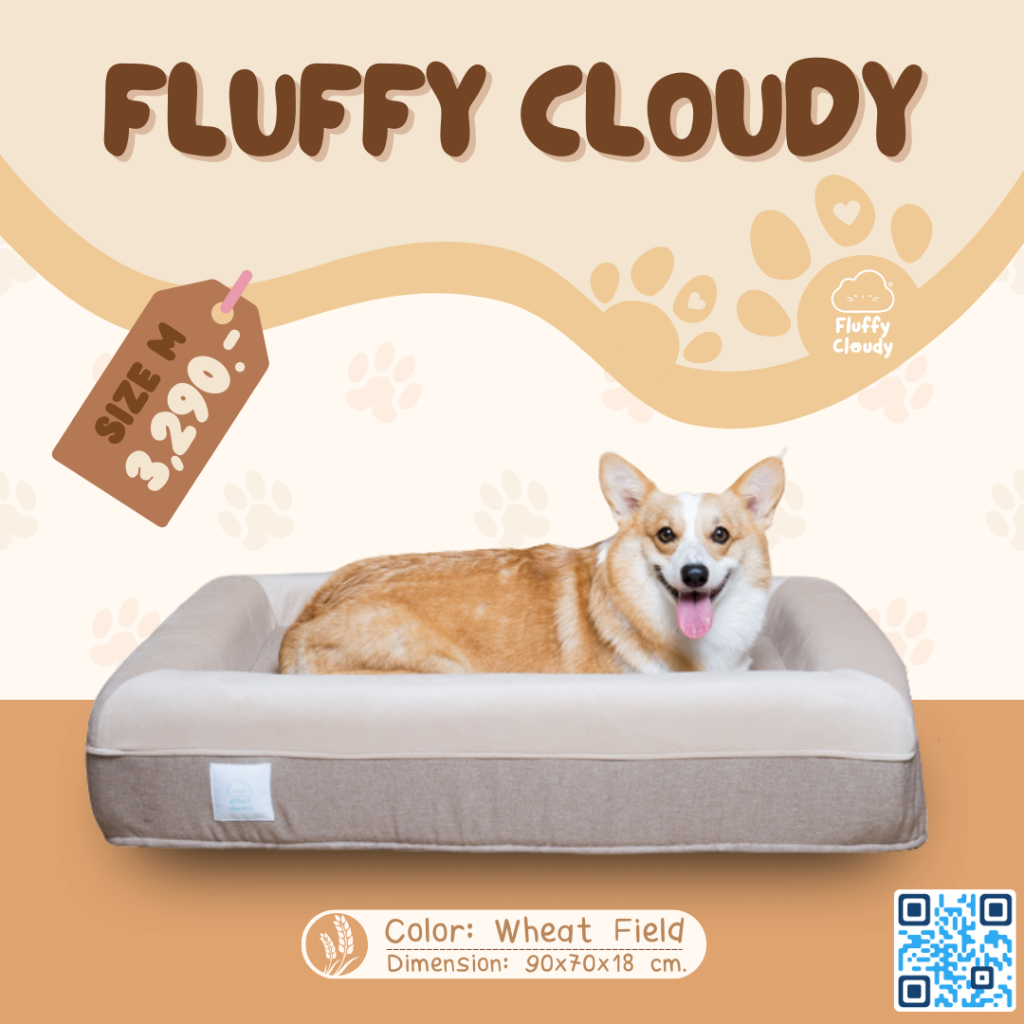 Memory Foam Cooltech Pet Bed Size M